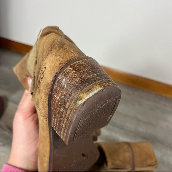 Ugg Australia Darcie Leather Riding Boots 7 Western Equestrian Cowgirl Barn Tall - Picture 12 of 15